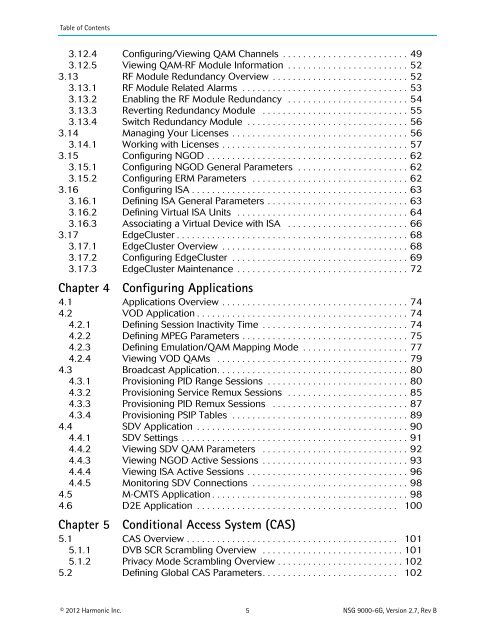 NSG 9000-6G - Harmonic Inc