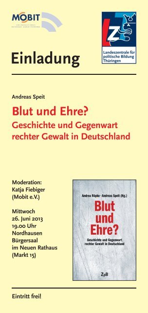 Blut und Ehre? - Landeszentrale für politische Bildung Thüringen