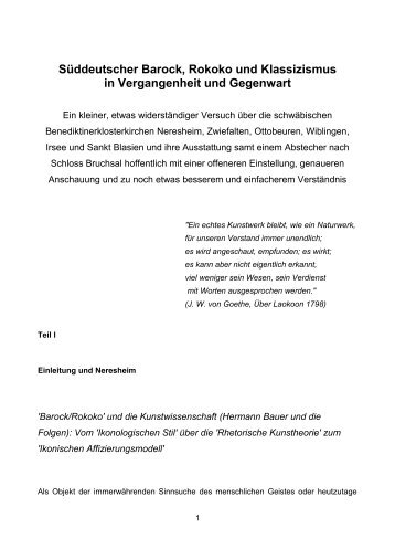 Einleitung und Neresheim - freieskunstforum.de