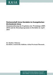Partnerschaft Unna-Dordabis im Evangelischen Kirchenkreis Unna
