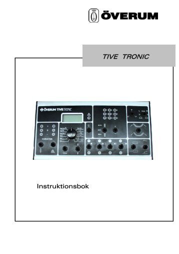 Instruktioner Tive Tronic - Kongskilde