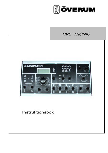 Instruktioner Tive Tronic - Kongskilde