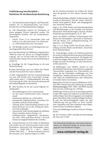 Richtlinien für die Manuskript-Bearbeitung - reinhardt-journals.de