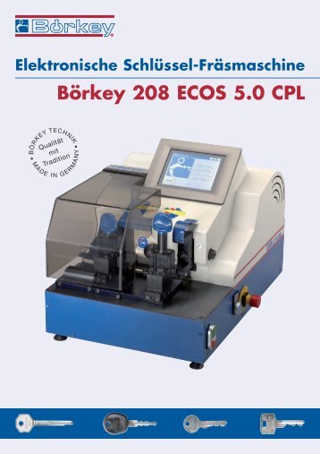 Elektronische Schlüssel-Fräsmaschine Börkey 208 ECOS 5.0 CPL