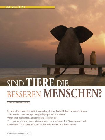 Sind Tiere die besseren Menschen? - Abenteuer Philosophie