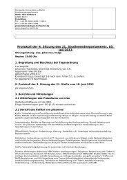 Protokoll der 4. Sitzung des 21. Studierendenparlaments ... - HU Berlin