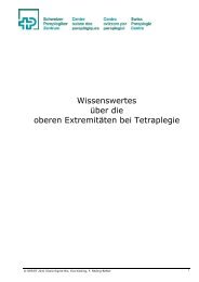 Wissenswertes über die oberen Extremitäten bei Tetraplegie