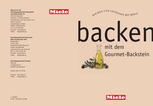 Backen mit dem Gourmet-Backstein - Miele