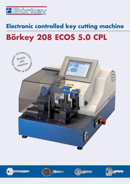 Electronic controlled key cutting machine Börkey 208 ECOS 5.0 CPL