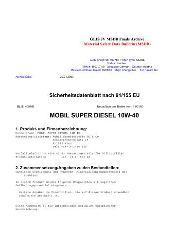 MOBIL SUPER DIESEL 10W-40 - Webkat