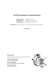 morphosyntaktischen - Institut für Maschinelle Sprachverarbeitung ...