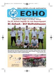 Aktuelles Echo - BC Aichach