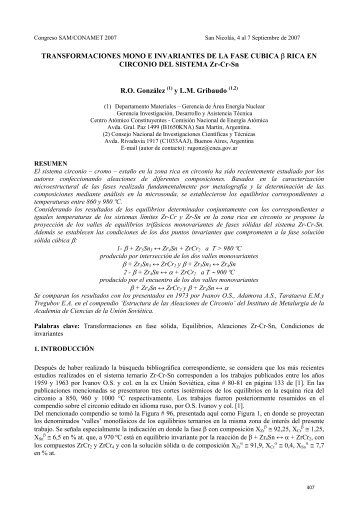 Transformaciones mono e invariantes de la fase cubica b rica ... - SAM