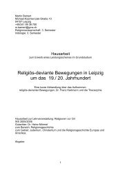 Religiös-deviante Bewegungen in Leipzig 19.-20.Jh ... - Martin Bamert