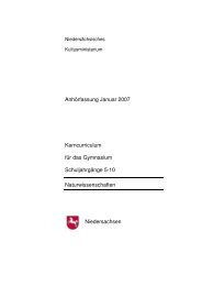 Kerncurriculum NW - Anhörfassung - neu! - Gymnasium Oedeme