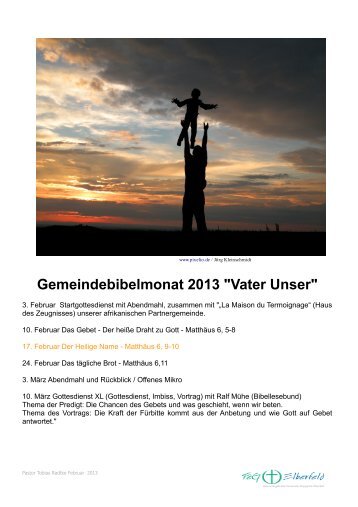 Gemeindebibelmonat 2013 "Vater Unser" - Freie evangelische ...