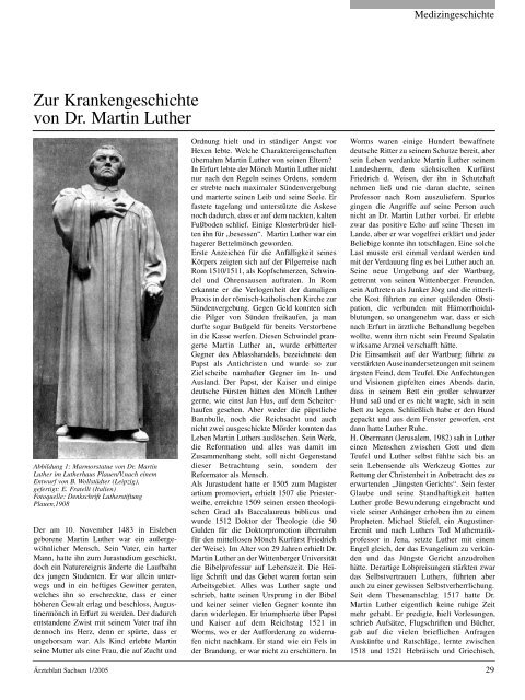 Zur Krankengeschichte von Dr. Martin Luther