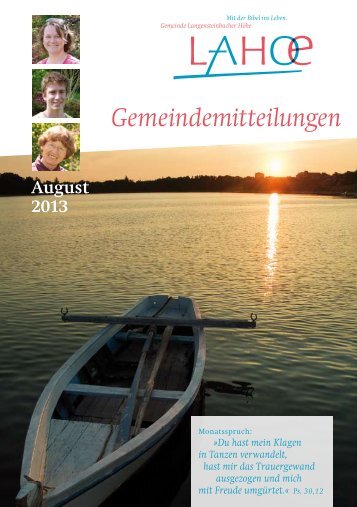 Gemeindemitteilungen August 2013 (0,4 MB) - Bibelkonferenzstätte ...