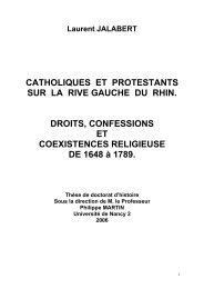 CATHOLIQUES ET PROTESTANTS SUR LA RIVE GAUCHE DU ...