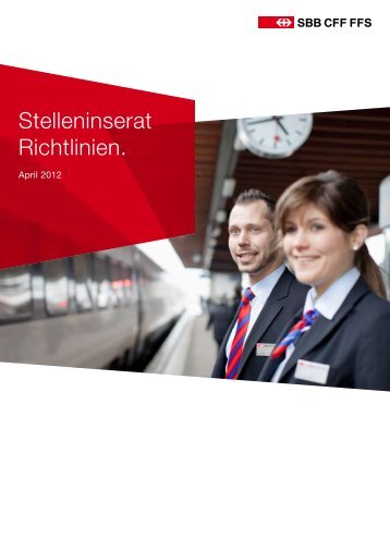 Stelleninserat Richtlinien DE PDF - SBB Ci-Net Login