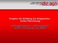 Vorgaben zur Erlagscheinbefüllung - Online-Überweisung