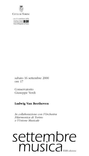 Ludwig Van Beethoven - Città di Torino