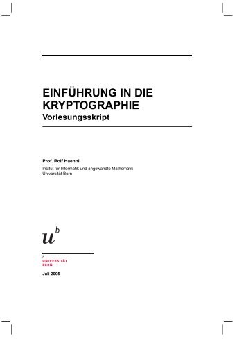 Teil 1 - Institut für Informatik und angewandte Mathematik ...