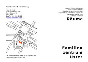Räume Familien zentrum Uster - Familienzentren im Bezirk Uster