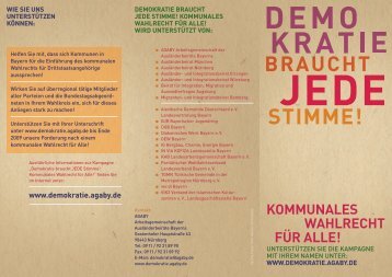 Flyer (pdf, 741 KB) - Kommunales Wahlrecht für Alle! - AGABY