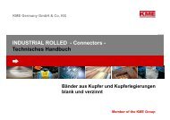 INDUSTRIAL ROLLED - Connectors - Technisches Handbuch - KME