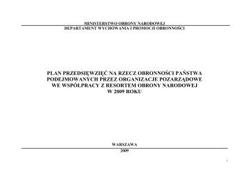 Plan przedsięwzięć 2009 r. pdf - Wojsko Polskie
