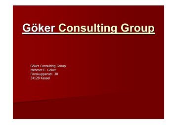 Göker Consulting Group Präsentation