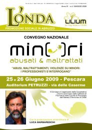 L'Onda n.4 - Coop LILIUM: Convegno Nazionale Minori