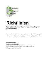 Richtlinie FTH Anstellung - Fachverband Thurgauer Hauswarte