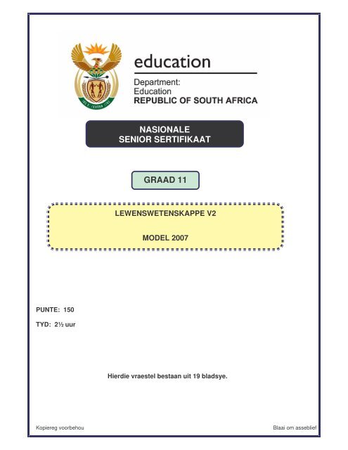 11 MODEL - Lewenswet V2 - MODEL 2007 - Curriculum