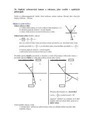 26. Optické zobrazování lomem a odrazem, jeho využití v optických ...