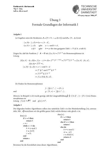 f , , ¢ n . - Fachbereich Mathematik - Technische Universität Darmstadt