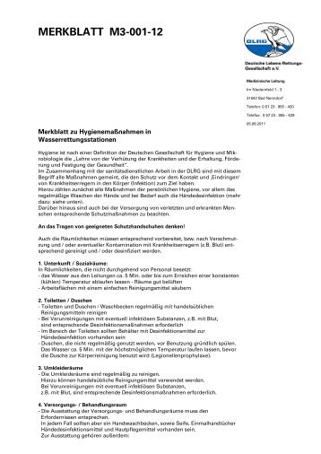 MERKBLATT M3-001-12 - DLRG