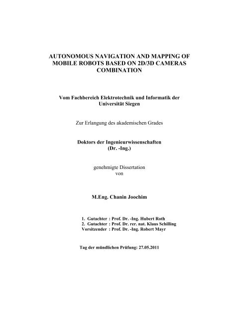 AUTONOMOUS NAVIGATION AND MAPPING ... - Universität Siegen