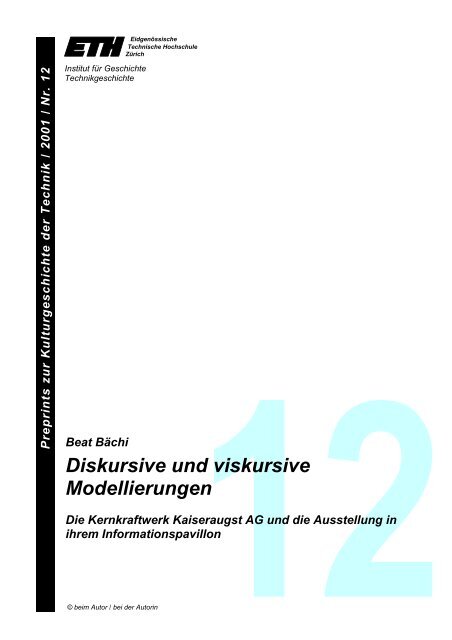Diskursive und viskursive Modellierungen - Technikgeschichte der ...