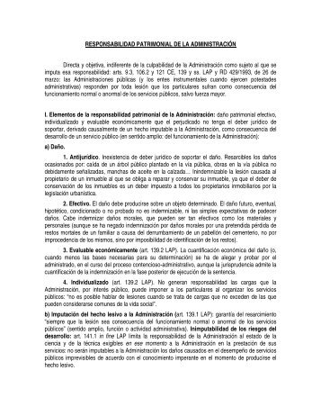 Nuestra legislación regula la responsabilidad patrimonial de las ...