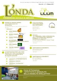 L'Onda n.11 - Coop LILIUM: progetto Centro Diurno