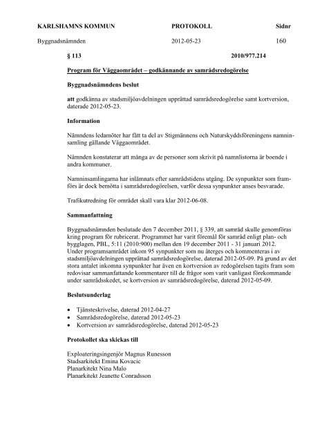 BN protokoll 2012-05-23 - Karlshamn