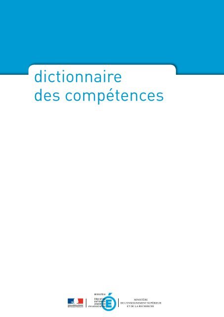 Dictionnaire des compétences - Ministère de l'Éducation nationale