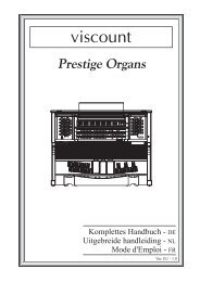 advanced manual - Viscount Prestige organs