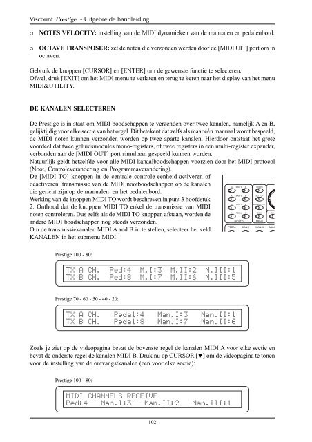 advanced manual - Viscount Prestige organs