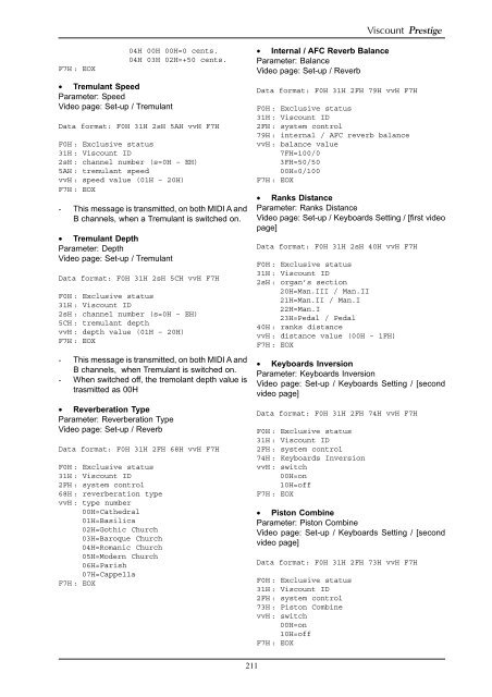 advanced manual - Viscount Prestige organs