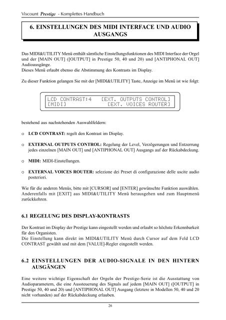 advanced manual - Viscount Prestige organs