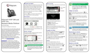 Polycom VVX 300 and 310 Quick User Guide