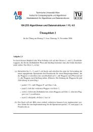 ¨Ubungsblatt 2 - Arbeitsbereich für Algorithmen und Datenstrukturen ...